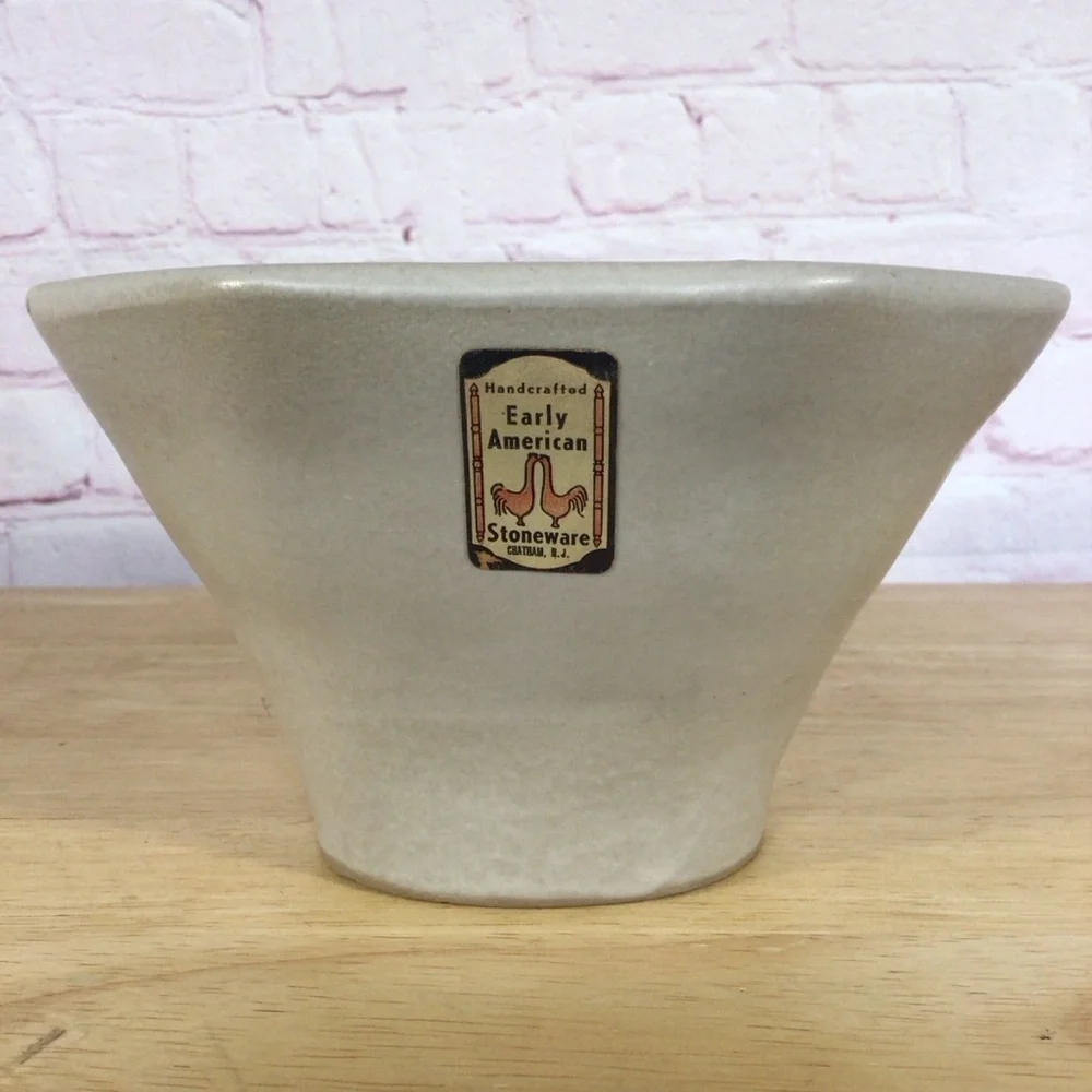 Vintage Handcrafted Chatham Stoneware Grape Design Pudding Mold